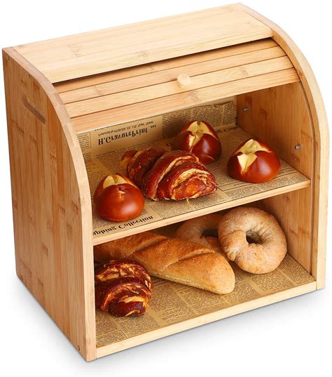 Bread box for kitchen countertop - Dec 17, 2020 ... collections/kitchen-organization/products/double-layer-bread-box Unlike airtight containers that dry out bread and cause it to go stale ...
